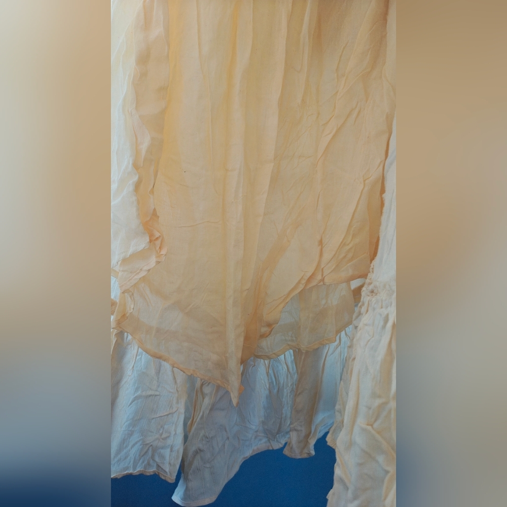 Angie Bohemian Cream Ruffle Hem Women's Skirt, NWT, Large - Picture 7 of 9